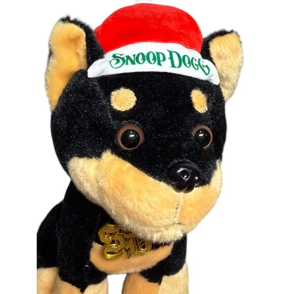 Snoop Dogg Plush Stuffed Doberman Dog w/ Chain‎ Snoop on the Stoop Christmas Pup - Picture 8 of 9